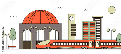 Suburban train station