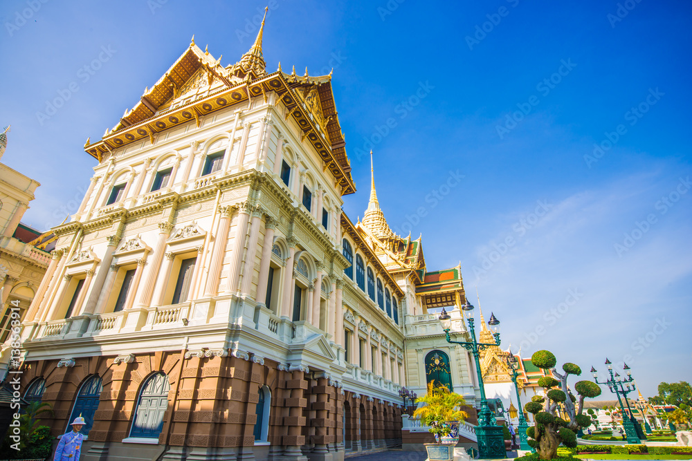 Royal grand palace temple emerald architecture at bangkok