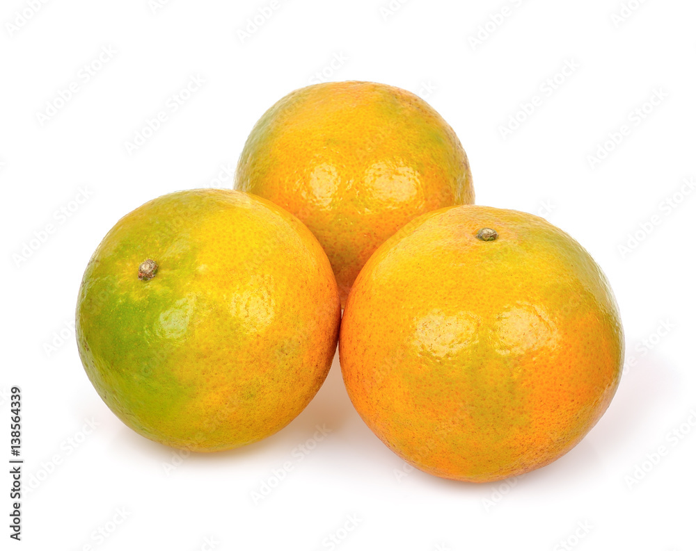 Tangerine isolated on the white background Tangerine isolated on the white background
