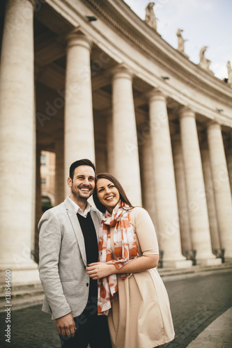 Wallpaper Mural Loving couple at the St. Peter's Square in Vatican Torontodigital.ca