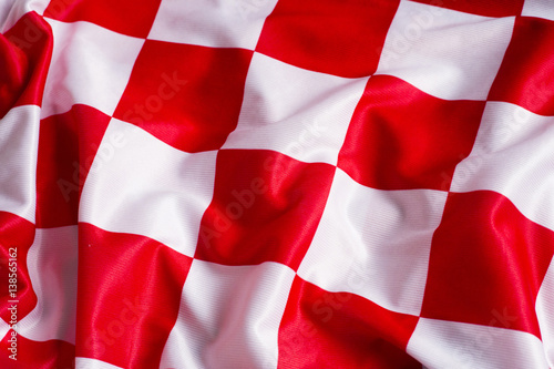 Typical croatian red and white quadrates photo