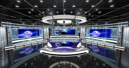 Virtual TV News Set 1
 photo