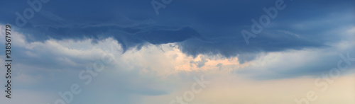 dark dramatic clouds. background panorama of a stormy sky