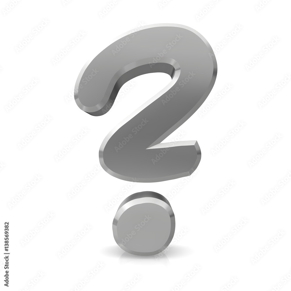 question mark silver 3d front isolated 8 question mark silver 3d front isolated 8