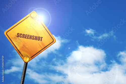 Tableau sur toile screenshot, 3D rendering, traffic sign