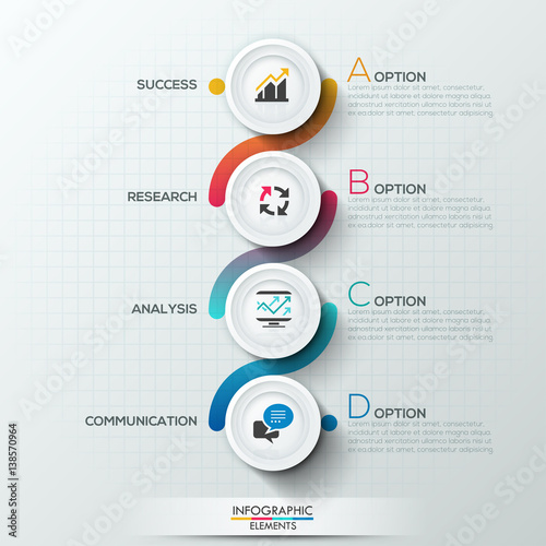 Modern infographics options banner.