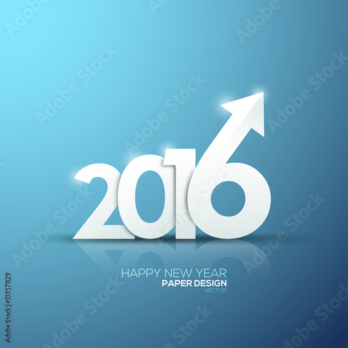 Happy new year 2016 Text Design