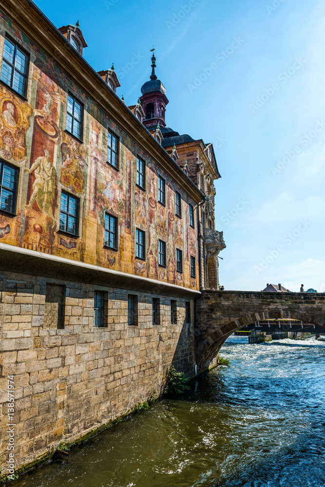 Baroque frescoes on the old Town Hall Bamberg