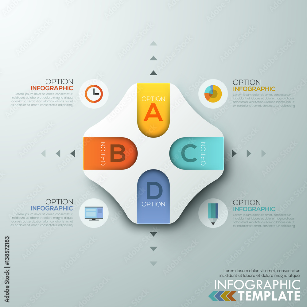 Modern infographics options banner. Modern infographics options banner.