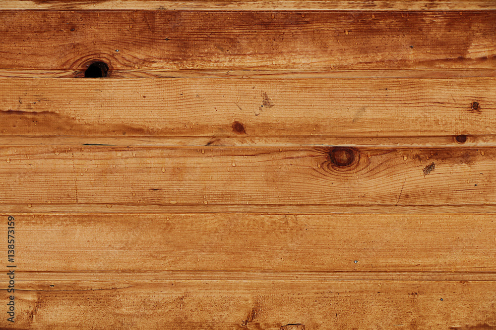 Texture of wooden boards with raindrops. Texture of wooden boards with raindrops.