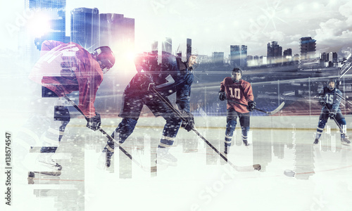 Hockey players on ice    . ...