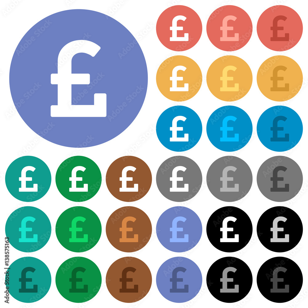 Pound sign round flat multi colored icons Pound sign round flat multi colored icons