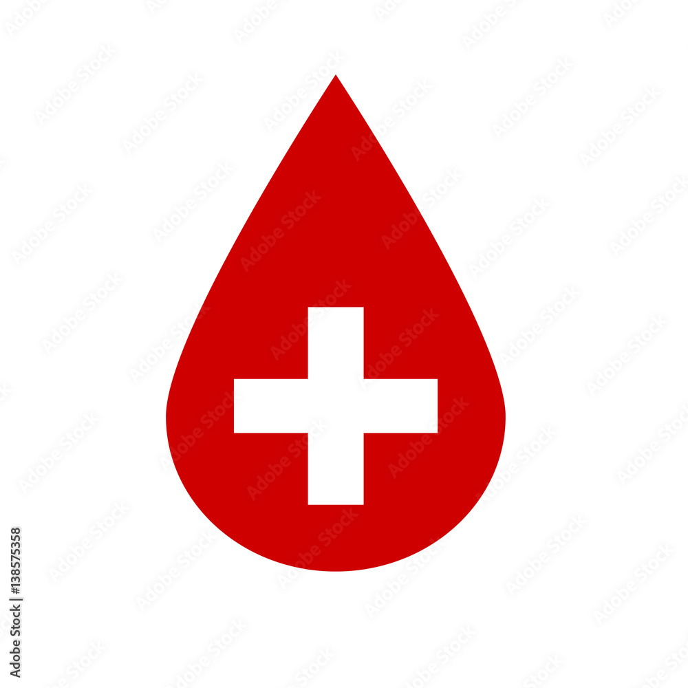 Blood drop icon. Isolated vector on white background. Blood drop icon. Isolated vector on white background.