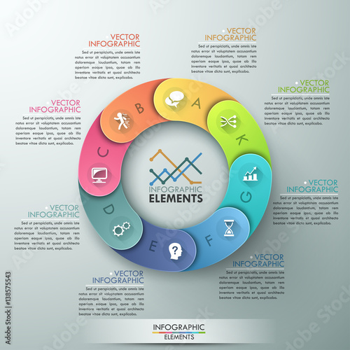 Vector circle arrows for infographic