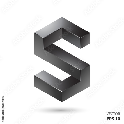 S letter black logo 