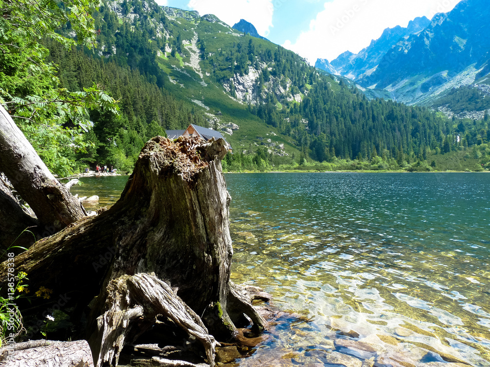 Lake Popradske pleso in Tatras mountains.