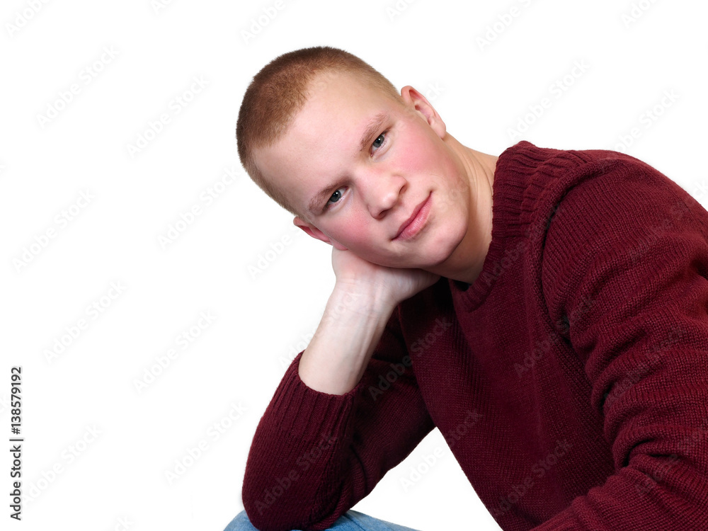 Portrait of young beautiful men. Portrait. White background Portrait of young beautiful men. Portrait. White background