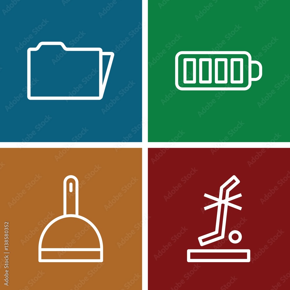 Set of 4 empty outline icons Set of 4 empty outline icons