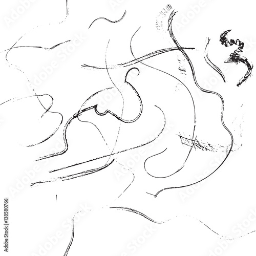 Scratches collection. Set of hand drawn lines and scratches. Abstract art background. 