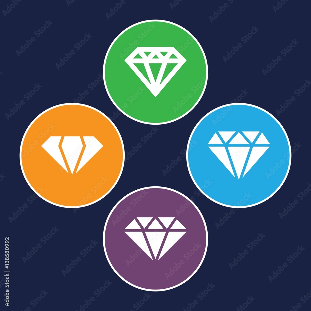 Set of 4 carat filled icons Set of 4 carat filled icons