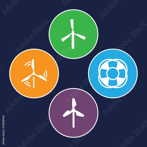 Free Download Set of 4 turbine filled icons - GFXLoad