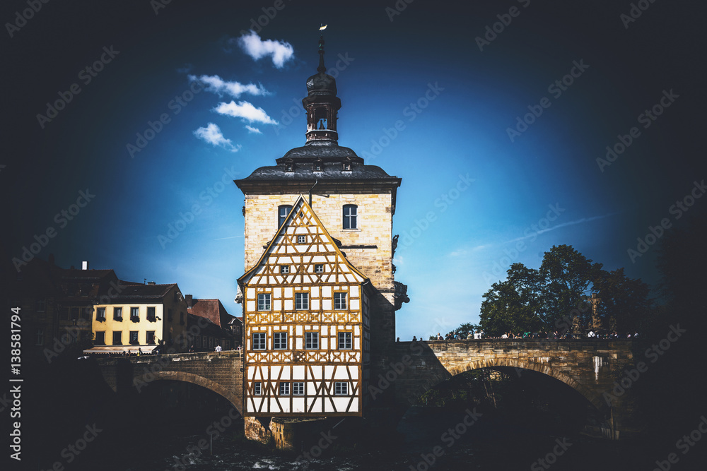 The historic Rathuis or Town Hall in Bamberg