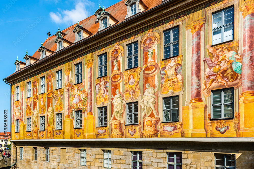 Fototapeta premium Detail of the frescoes on the Town Hall, Bamberg
