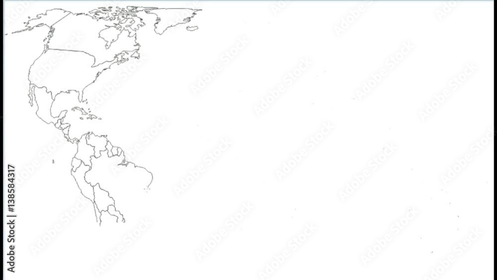 World map progressive drawing World map progressive drawing