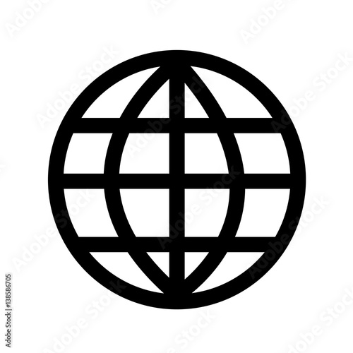 Globe earth icon vector illustration