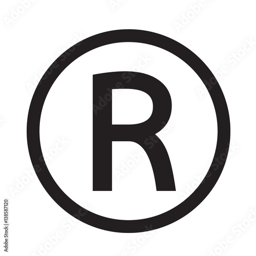 Registered Trademark icon vector illustration photo