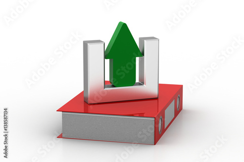 uploading icon with computer file folder