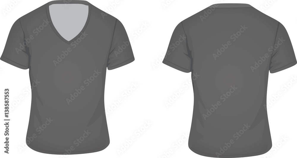 Naklejka premium Man t shirt v neck vector