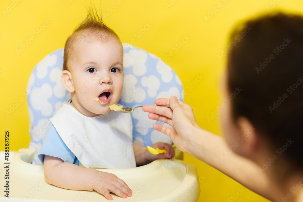 mother feeding her baby breast porridge day mother feeding her baby breast porridge day