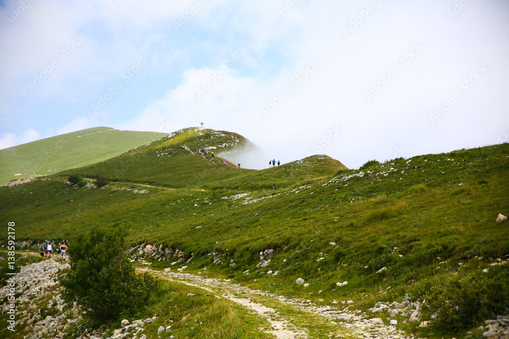 Fototapeta premium trekking in baldo mountain