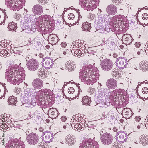 Seamless Floral Background Vector