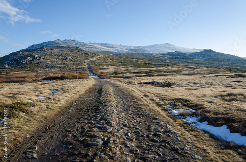 Path to Cherni Vrah peak at Vitosha national park, Bulgaria photo