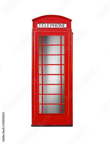 Rote Telefonzelle.
