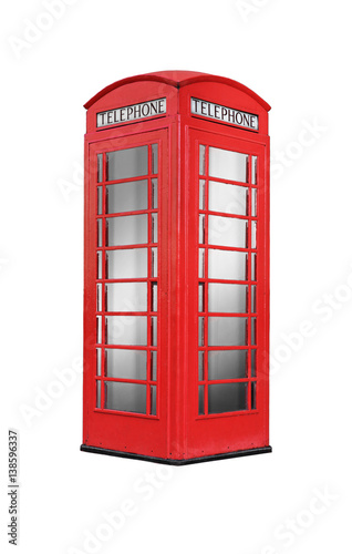 Rote Telefonzelle.