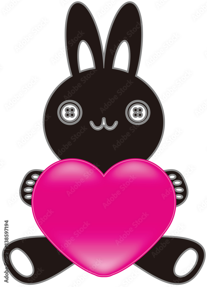 Obraz premium Rabbit_and_Heart
