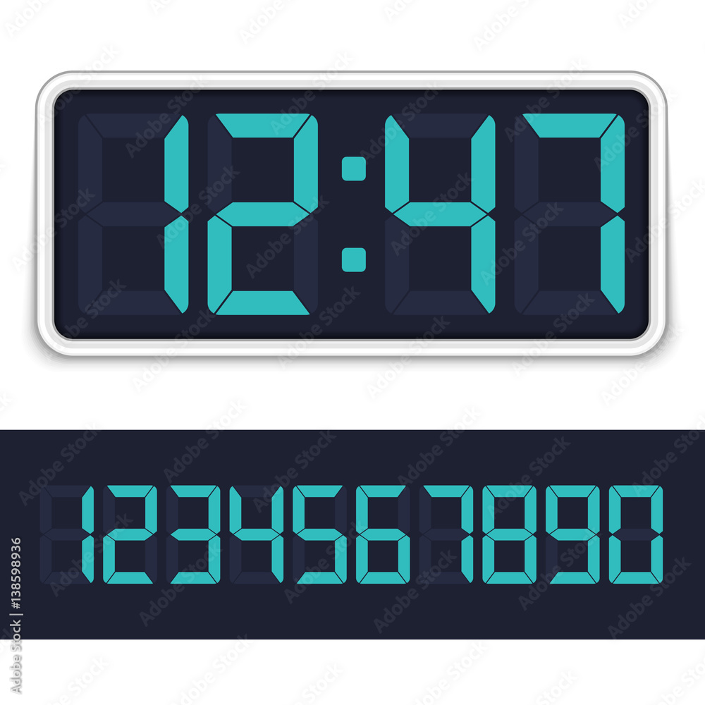 Digital alarm clock. Digital alarm clock.
