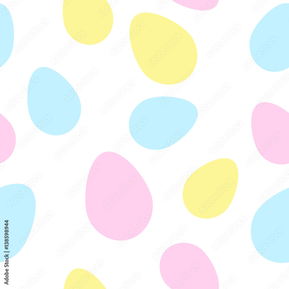 Easter seamless pattern. Pastel colors.