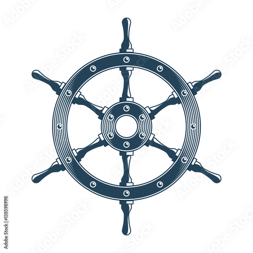 Ship steering wheel.