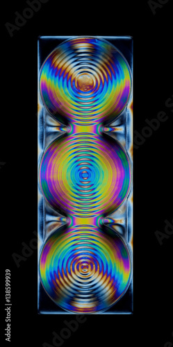 colorful polarization effect on plastic