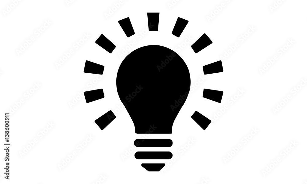 Pictogram - Bulb, Idea, Light bulb, Light, Lamp - Object, Icon, Symbol  Stock Illustration | Adobe Stock