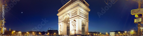 Panorama - Arc de Triomphe Paris - Beautiful at Sunset