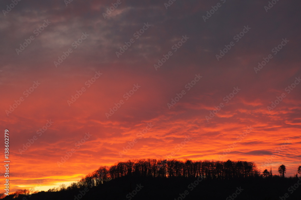 ciel au coucher du soleil