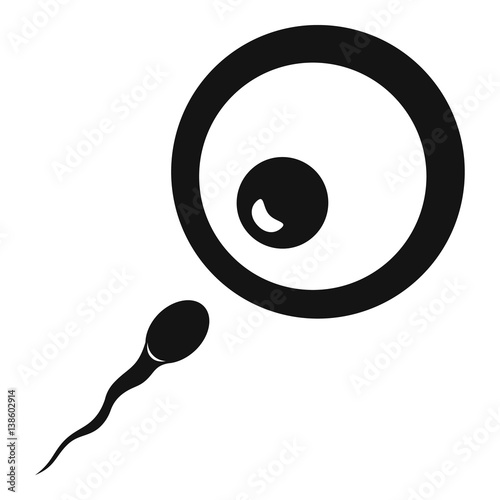 Donor sperm icon, simple style