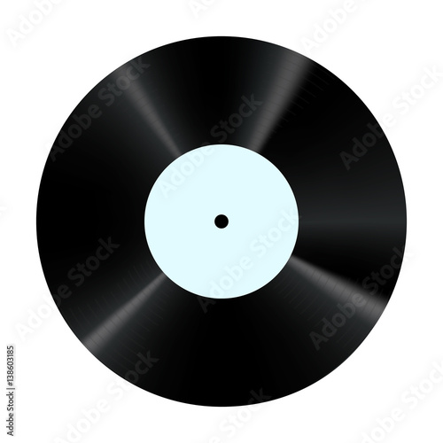 Vinyl record. Retro sound carrier. Plate for DJ Scratch.
