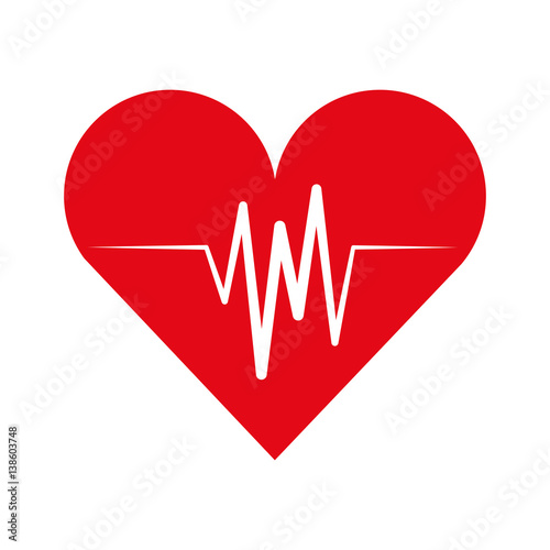 cardiology pulse isolated icon vector illustration design