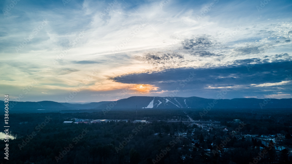 sunset over West Mt, NY